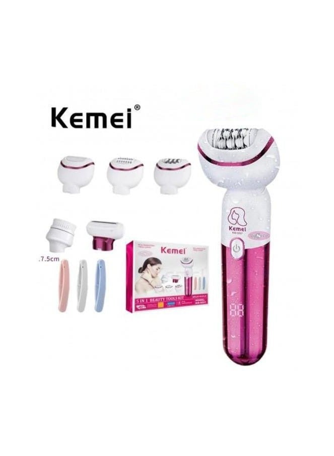 Kemei KM-6051 5-in-1 Rechargeable Electric Hair Remover - Image 2