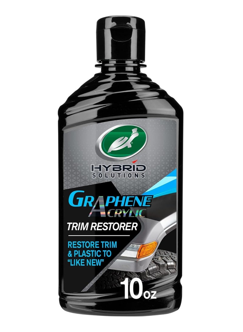 Turtle wax 53838 Hybrid Solutions Graphene Acrylic Trim Restorer, Brings Dull Faded Exterior Plastic and Trim Back to Life Permanently, Protects from Future Damage, 10 oz - Image 1