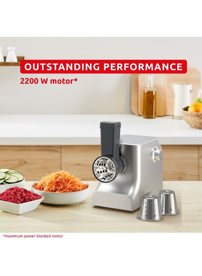 مولينكس Moulinex HV10 Meat Mincer | 8-in-1 Kitchen Appliance |  2200 W Motor | Robust | Versatile | Full set of accessories | ME858DM0 5.5 kg 2200 W ME858DM0 Inox - Image 3