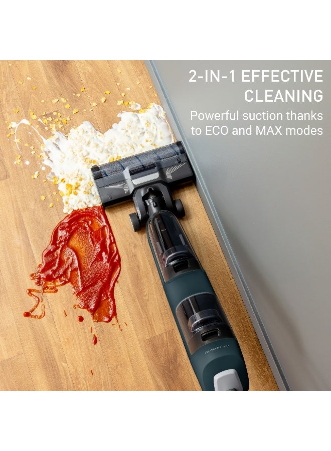 تيفال Tefal X-Clean 2 | 2-in-1 Wet & Dry Vacuum Cleaner | ECO/MAX Modes | Lightweight (1.2 kg) | Edge Cleaning | Self-Cleaning |  LED display | GF2251M5 440 ml 200 W GF2251M5 Black - Image 3