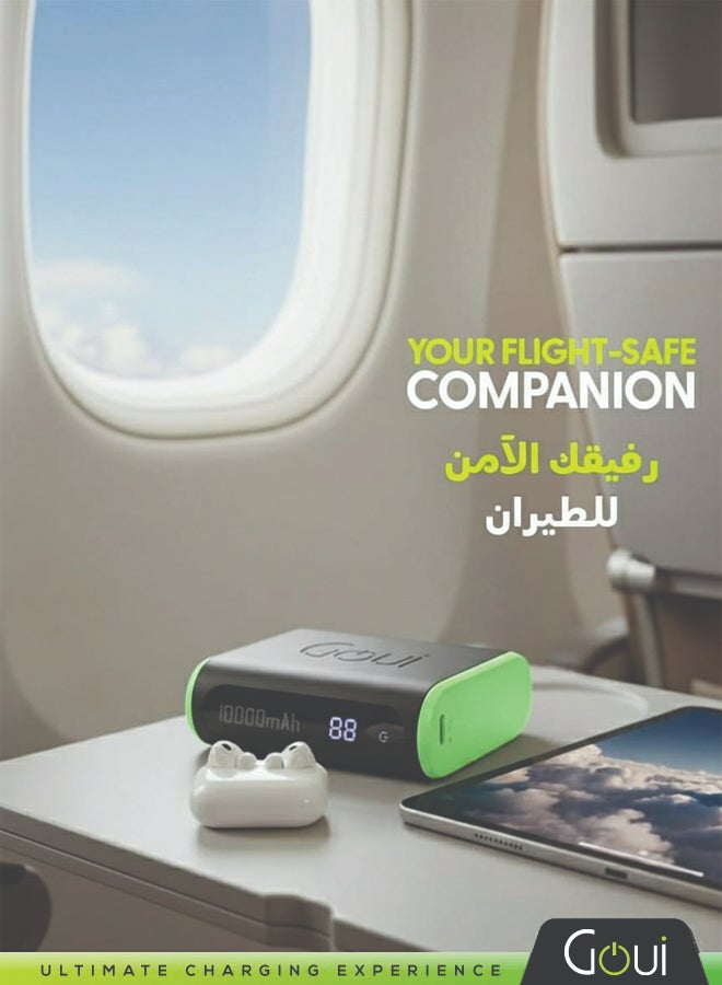 Goui BOLT 10000mAh Power Bank | 20W PD And QC 3.0 Super Fast Charging | Compact, Airline Safe And Travel Ready | Includes Type-C Cable - Black - Image 5