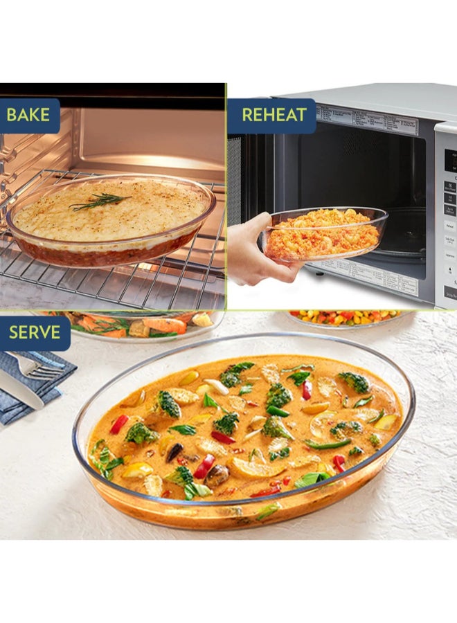 بوروسيل صينية خبز مستطيلة متعددة الاستخدامات، 2.2 لتر | مثالية للجولاب جامون، راسمالاي، راسغولا، المعكرونة والحلويات | آمنة للاستخدام في الفرن والميكروويف والفريزر - Image 2