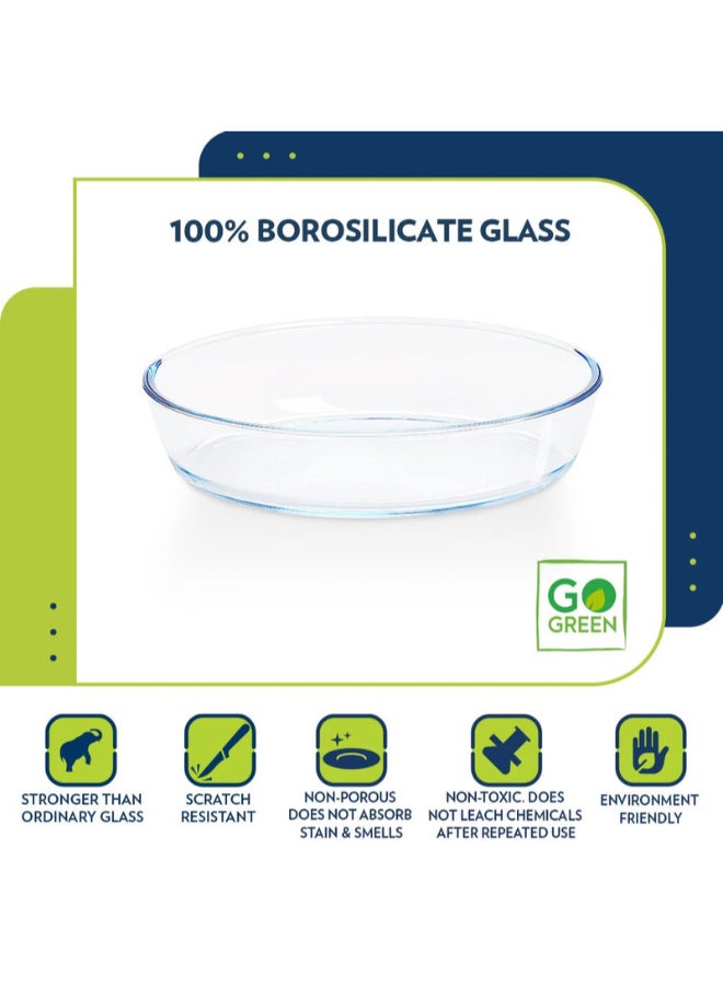BOROSIL Multi-Purpose Rectangular Baking Dish, 1.6L | Perfect for Gulabjamun, Rasmalai, Rasgulla, Pastas & Halwa | Oven, Microwave & Freezer Safe White 1.6Liters - Image 5