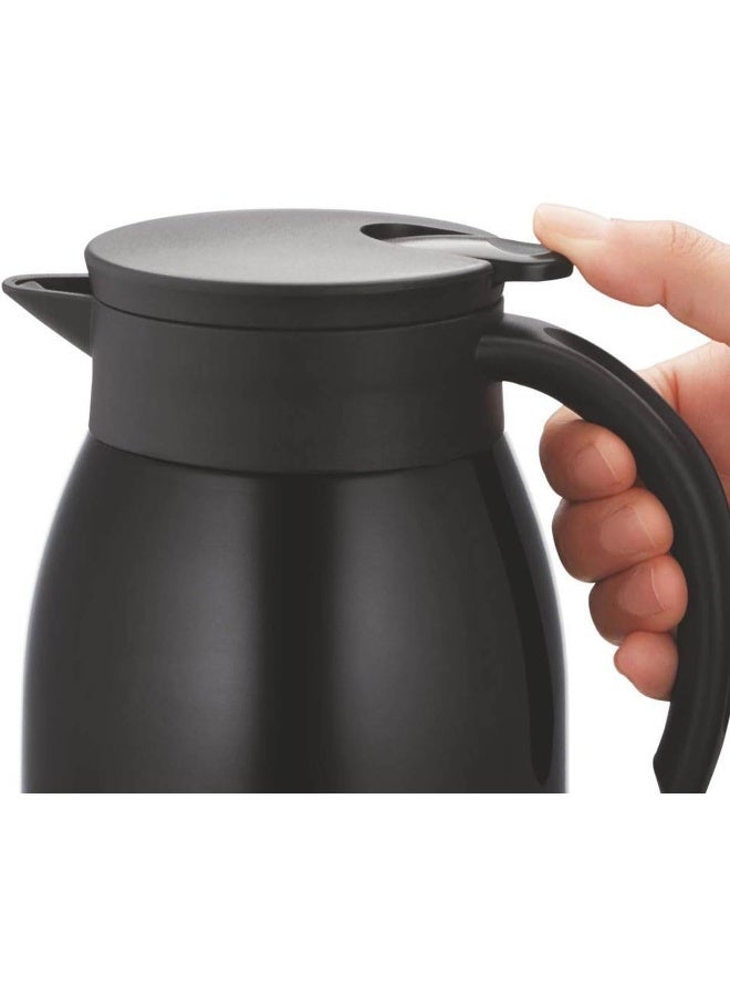 بوروسيل Borosil Vacuum Insulated Stainless Steel Teapot | Tea Pot | Thermal Flask | Thermos | Carafe | Jug | Coffee Pot | For Water, Coffee, Tea | Black 500 Ml BLACK - Image 3