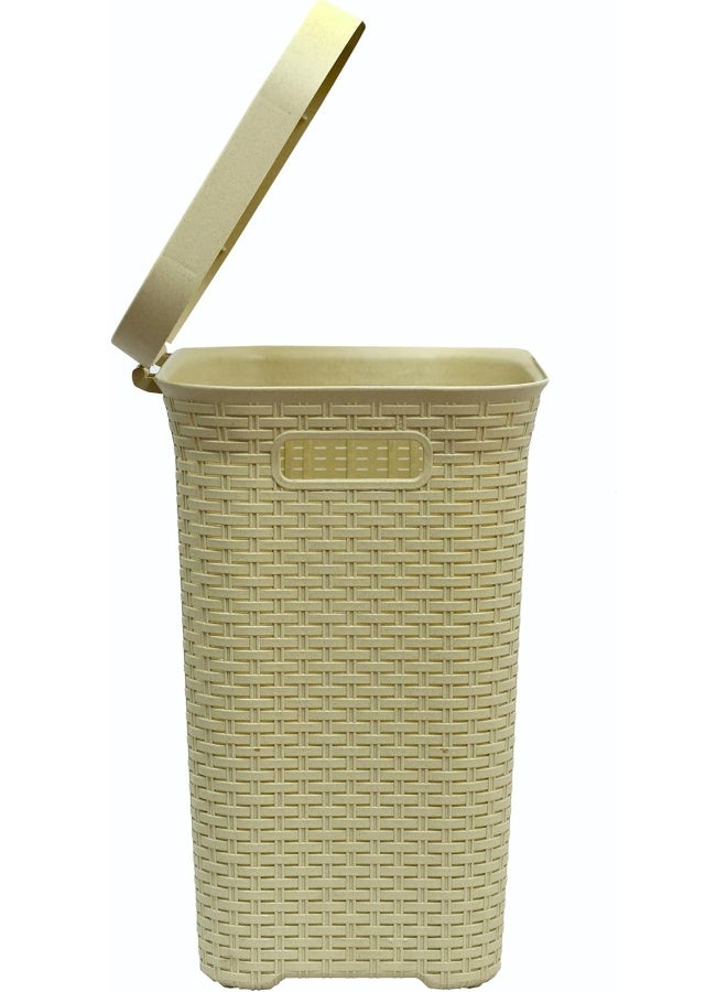 ESQUBE Beige Laundry Basket with Lid - 50L beige - Image 5