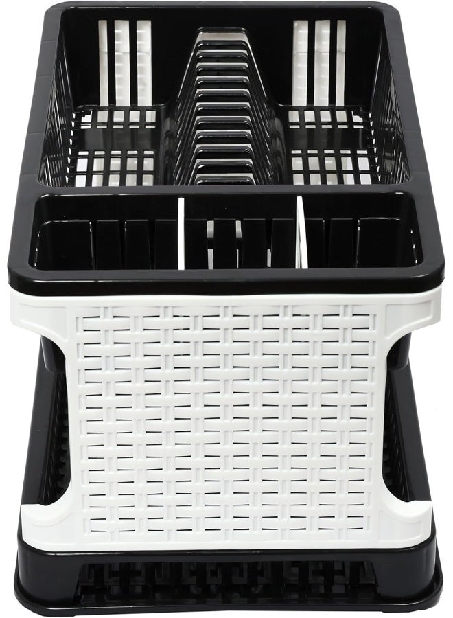 ESQUBE Titan 2-Layer Kitchen Dish Rack Black & White - Image 3