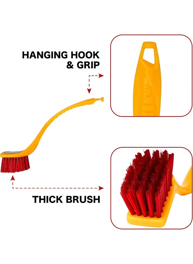اسكيوب فرشاة حوض الغسيل بمقبض طويل - أصفر - Image 3