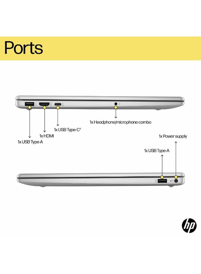 HP (Upgraded Version) 15-fd0667TU (2024) – 1st Series Laptop With 15.6-Inch FHD Display, Intel Core 5-120U Processor/16GB RAM/1TB SSD/Intel Graphics/Windows 11 Home English Natural Silver - Image 4