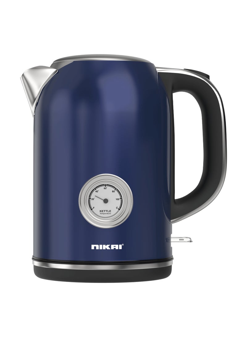 NIKAI Cordless Electric Kettle 2200W, 1.7L Capacity | Electric Kettle with Temperature Dial Control | 360° Swivel Base, Auto Shut-Off Nylon Filter | Quick Boiling Premium Design | 1.7 L 2200 W NKT001PS blue - Image 1