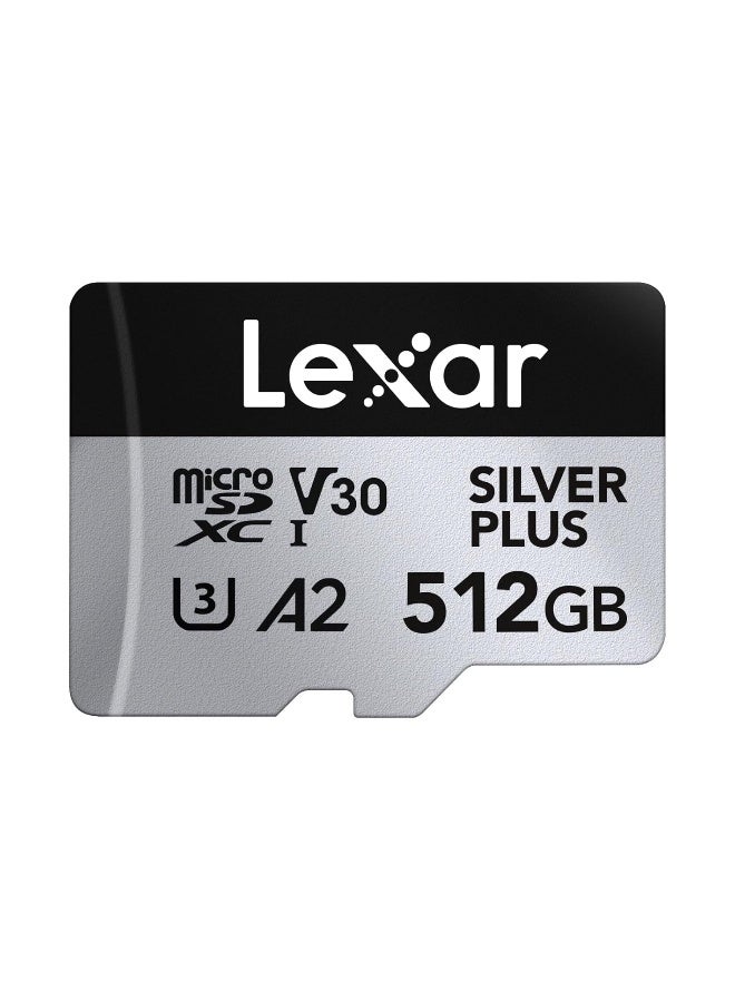 ليكسار 512GB Professional SILVER PLUS microSDXC™ UHS-I Card, Up to 205MB/s read, 150MB/s write speeds 512 GB - Image 1