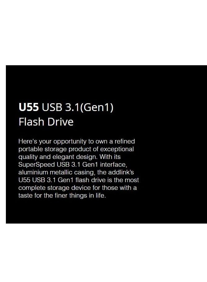 addlink 128GB USB Flash Drive 3.1 U55 Gen 1 Super Fast Pendrive with Aluminium Body - High Speed Jump Drive Memory Stick 128 GB - Image 5