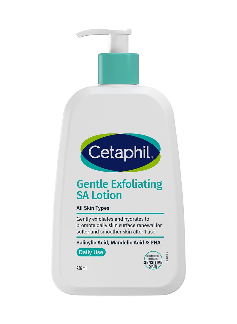 Cetaphil Gentle Exfoliating Sa Lotion, Lightweight Moisturizer For All Skin Types, Salicylic Acid, Mandelic Acid & Gluconolactone, Gently Exfoliates, Dermatologist Recommended Brand, Pump Bottle - White 236ml - Image 1