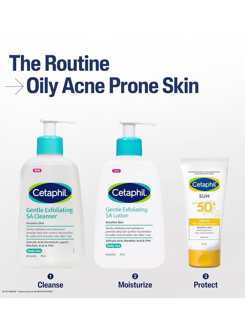 سيتافيل Gentle Exfoliating Sa Cleanser, Foaming Gel Cleanser For All Skin Types, Salicylic Acid, Mandelic Acid & Gluconolactone, Gently Exfoliates, Dermatologist Recommended Brand,  Pump Bottle - Transperant 236ml - Image 5