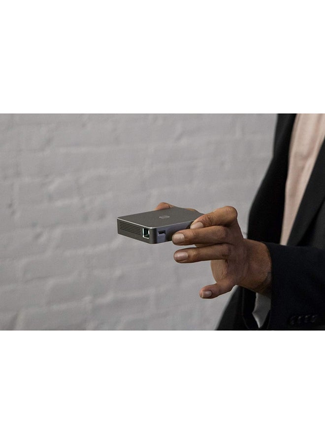 HP MP100 Mobile Projector, HD 720p, 500 Lumens, Wi‑Fi & Bluetooth, HDMI/USB Input, Built‑in Speaker, Rechargeable Battery, Lightweight Portable Mini Projector 99-206-00105-000 grey - Image 4