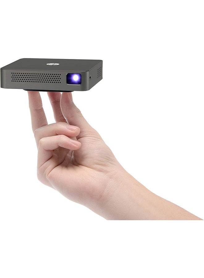 HP MP100 Mobile Projector, HD 720p, 500 Lumens, Wi‑Fi & Bluetooth, HDMI/USB Input, Built‑in Speaker, Rechargeable Battery, Lightweight Portable Mini Projector 99-206-00105-000 grey - Image 3
