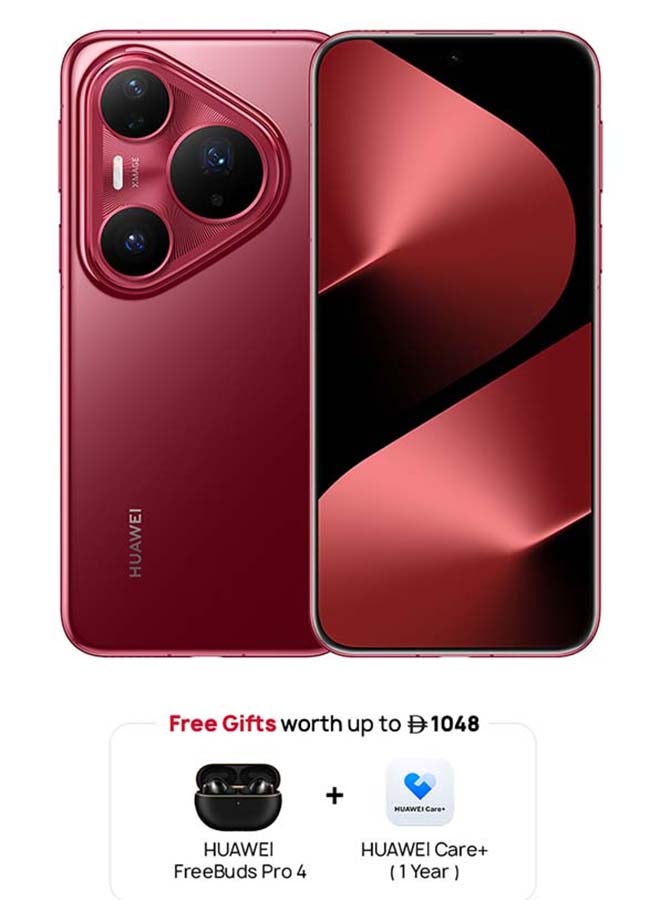 HUAWEI Pura 80 Pro Dual SIM Glazed Red 12GB RAM 512GB +Huawei Freebuds Pro4 + 15 months Huawei Care+ - Middle East Version - Image 1