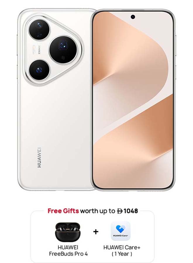 HUAWEI Pura 80 Pro Dual SIM Glazed White 12GB RAM 512GB +Huawei Freebuds Pro4 + 15 months Huawei Care+ - Middle East Version - Image 1