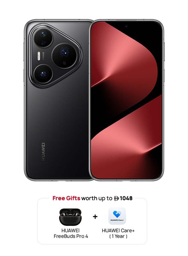 HUAWEI Pura 80 Pro Dual SIM Glazed Black 12GB RAM 512GB +Huawei Freebuds Pro4 + 15 months Huawei Care+ - Middle East Version - Image 1
