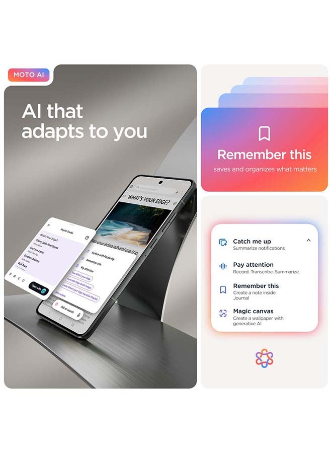 Motorola Edge 70 Dual SIM 5G 12 RAM 512GB Gadget Grey - Middle East Version - Image 5