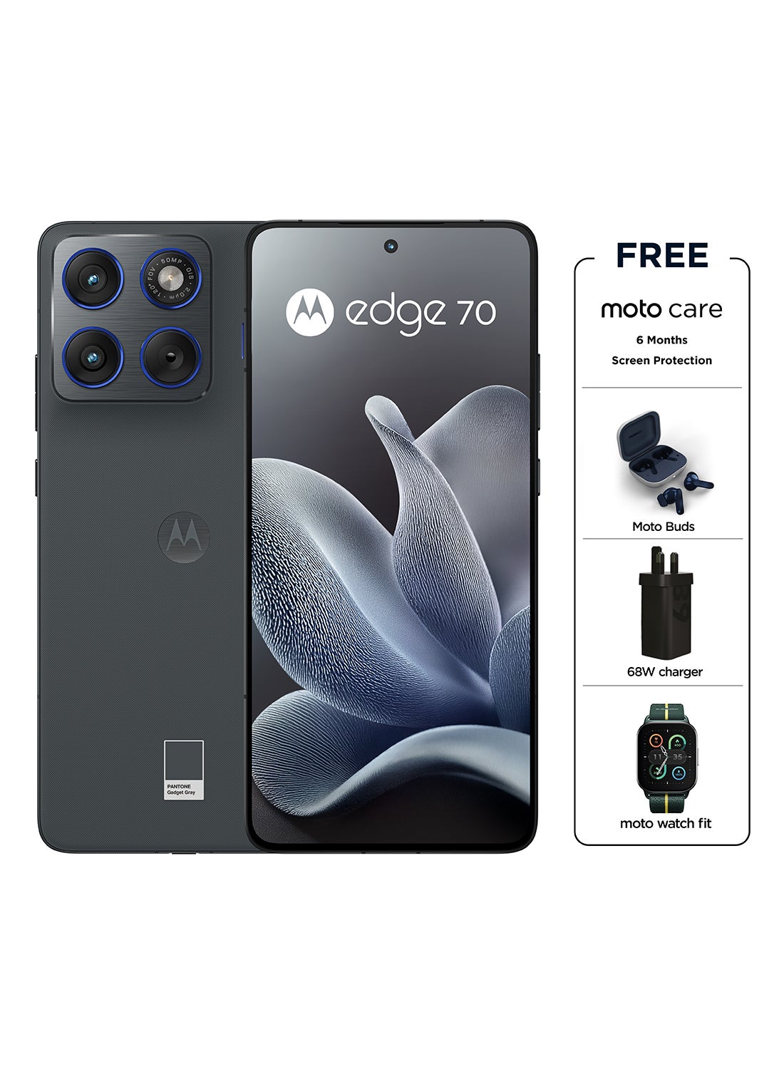 Edge 70 Dual SIM 5G 12 RAM 512GB Gadget Grey With Free Gifts - Middle East Version image 2