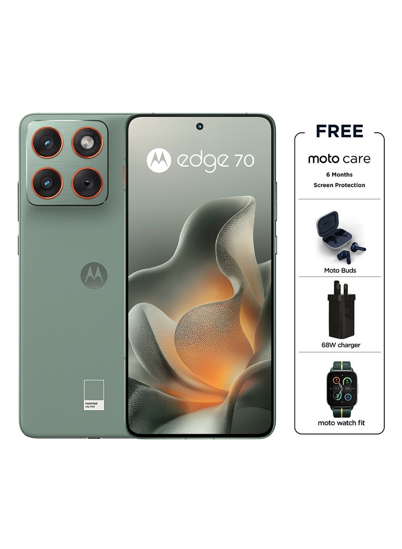 Motorola Edge 70 Dual SIM 5G 12 RAM 512GB Lily Pad With  Free Gifts - Middle East Version - Image 1