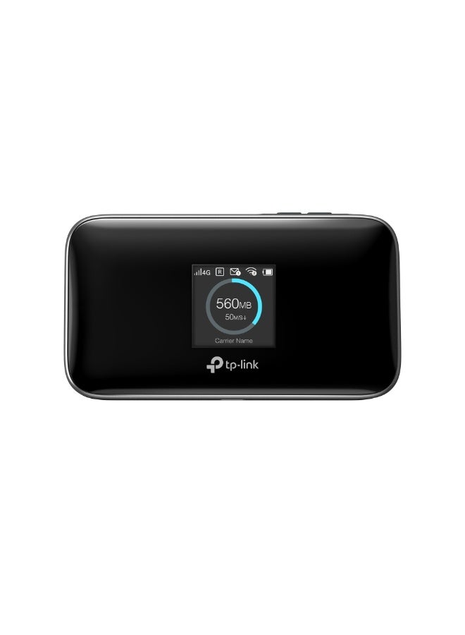 تي بي لينك M7750 4G+ Cat12 LTE Router with Sim Slot, Dual Band Mobile WiFi Router,600Mbps Portable WiFi, Plug and Play MIFI, Screen Display, Long Battery Life, Micro SD card Storage, APP Control, Compact design black - Image 2