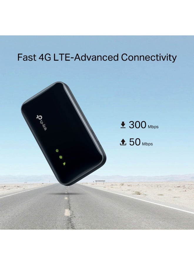 تي بي لينك TP-Link 4G LTE-Advanced Mobile Wi-Fi, Share Dual Band Wi-Fi with Up to 32 Devices, 2100 mAh Battery, Up to 8 Hours, SD Card Slot up to 2TB Storage, Portable Hotspot for Travel, Phone, Tablet (M7400) black - Image 5