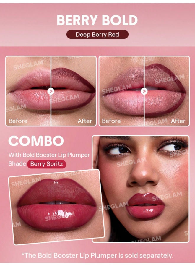 SHEGLAM Bold Booster Plumping Lip Liner Berry Bold - Image 2