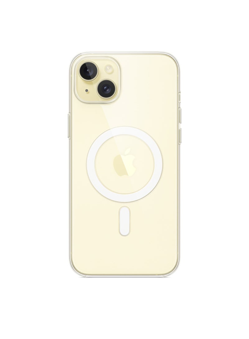 ابل  Renewed - iPhone 15 Plus Clear Case with MagSafe - Clear - Image 3