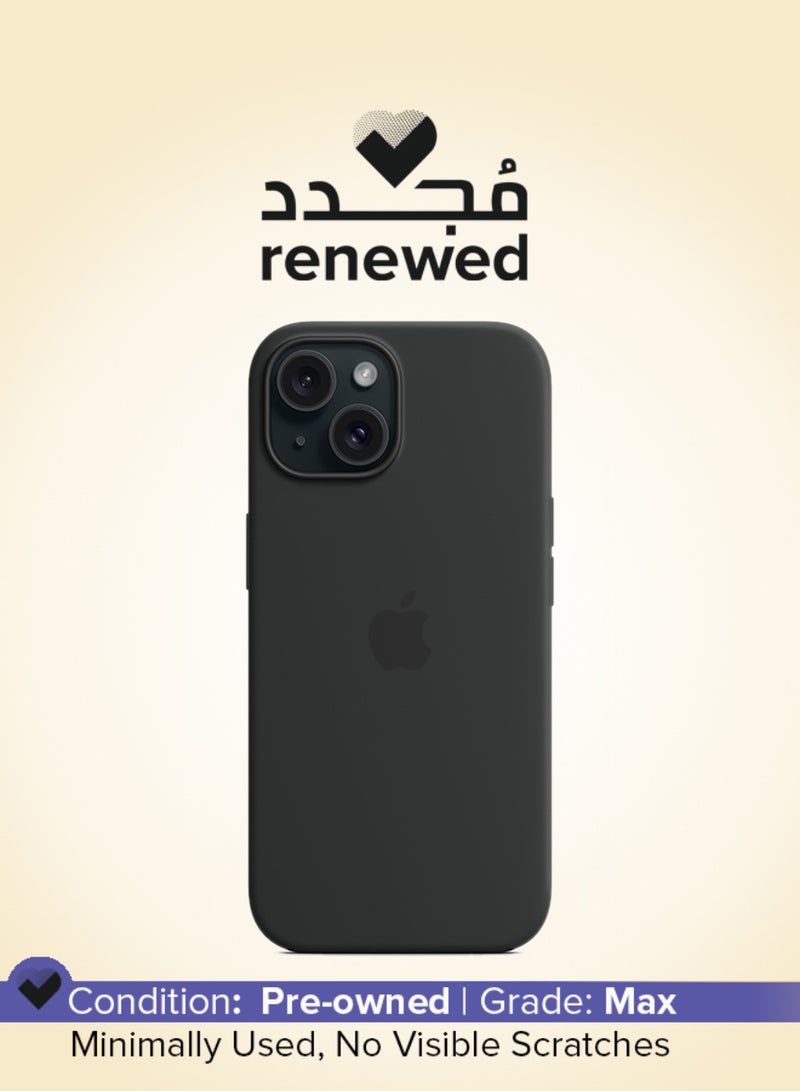 Apple Renewed - iPhone 15 Silicone Case with MagSafe - Black - Image 1