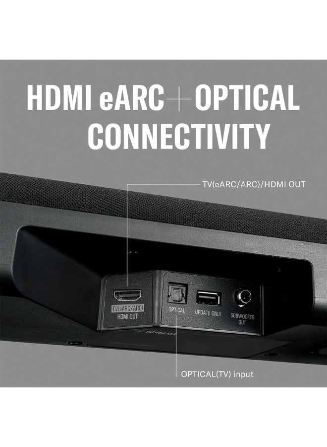 ياماها SR-B30A Soundbar – Dolby Atmos 3D Surround Sound, Built-in Woofer for Deep Bass, Multiple Sound Modes for Movies, Music & Gaming, Slim Elegant Design, Bluetooth Wireless Streaming SR-B30A Black - Image 3