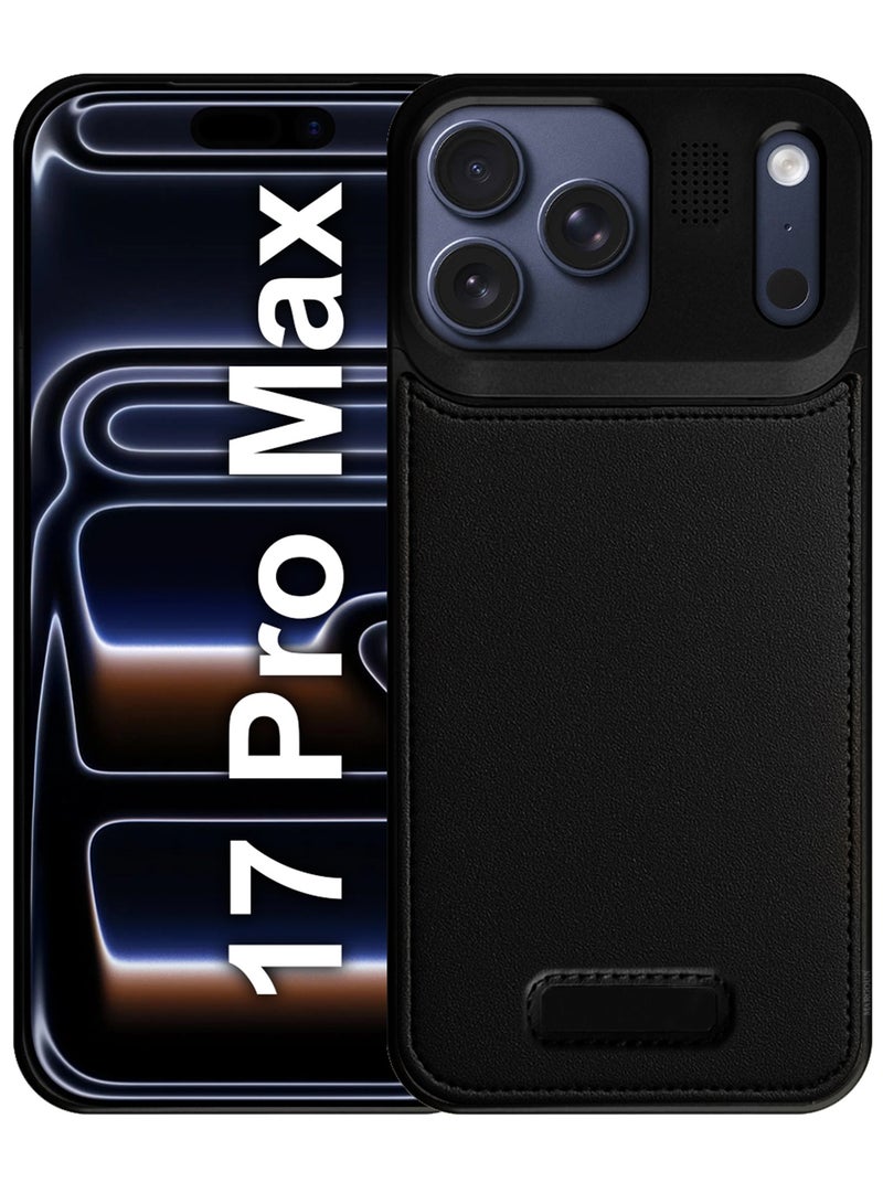 مارجون حافظة معدنية من الألمنيوم والجلد مع MagSafe لجهاز iPhone 17 Pro Max - مع العلاج بالروائح - حماية عدسة مضادة للصدمات - - Image 1