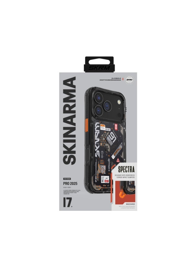 إسكينارما حافظة آيفون 17 برو SPECTRA BLACK | متوافقة مع MagSafe | حماية من الصدمات حتى 8 أقدام | واقي عدسة الكاميرا المرتفع | تصميم ميكانيكي دائري مرئي | مجموعة تكنولوجيا البقاء على قيد الحياة - Image 4