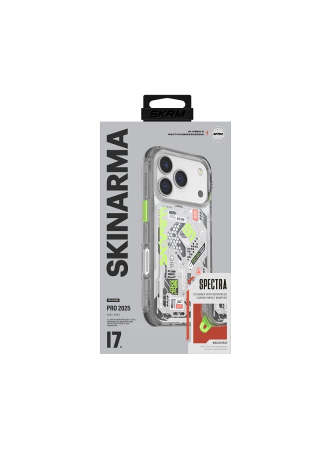 إسكينارما حافظة SPECTRA TINT لهاتف iPhone 17 Pro | متوافقة مع MagSafe | تصميم ميكانيكي شفاف مع دوائر مرئية | حماية من السقوط حتى 8 أقدام | واقي كاميرا مرتفع | حلقات حبل قابلة للتبديل - Image 4