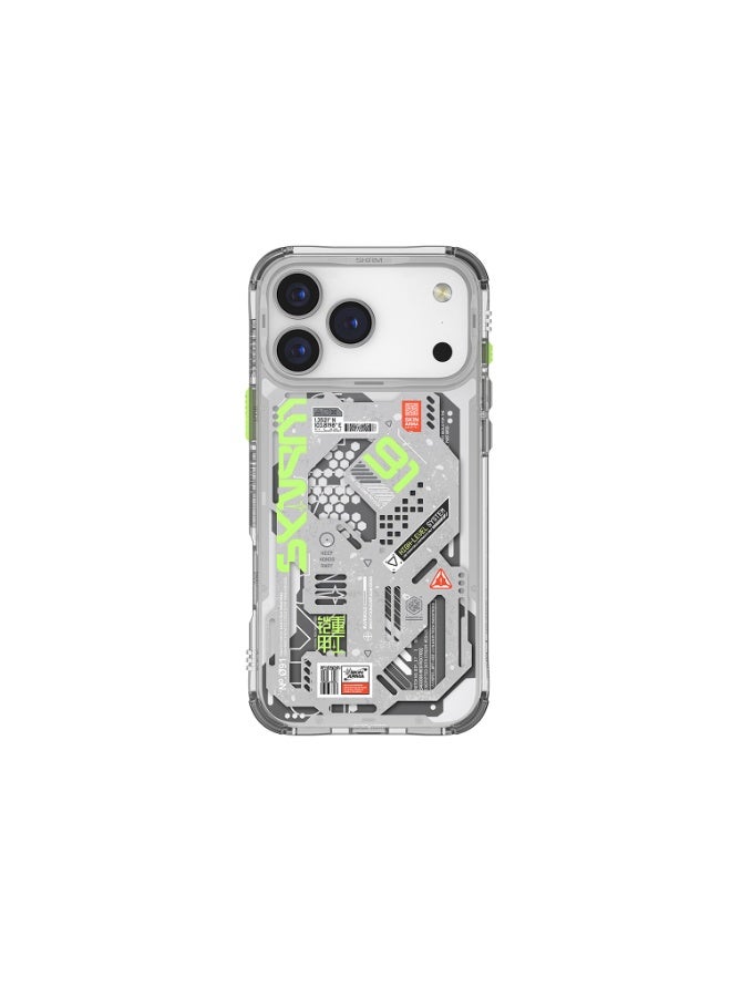 إسكينارما حافظة SPECTRA TINT لهاتف iPhone 17 Pro | متوافقة مع MagSafe | تصميم ميكانيكي شفاف مع دوائر مرئية | حماية من السقوط حتى 8 أقدام | واقي كاميرا مرتفع | حلقات حبل قابلة للتبديل - Image 2