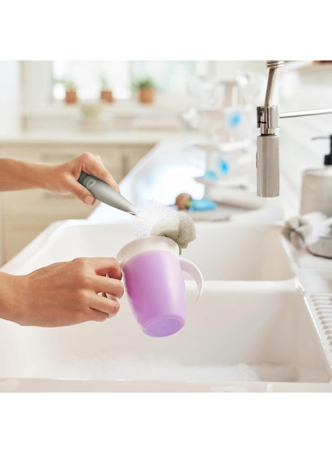 مونشكين Munchkin® Sponge™ Bottle Brush, Modern Design, 2 Pack, Grey - Image 4