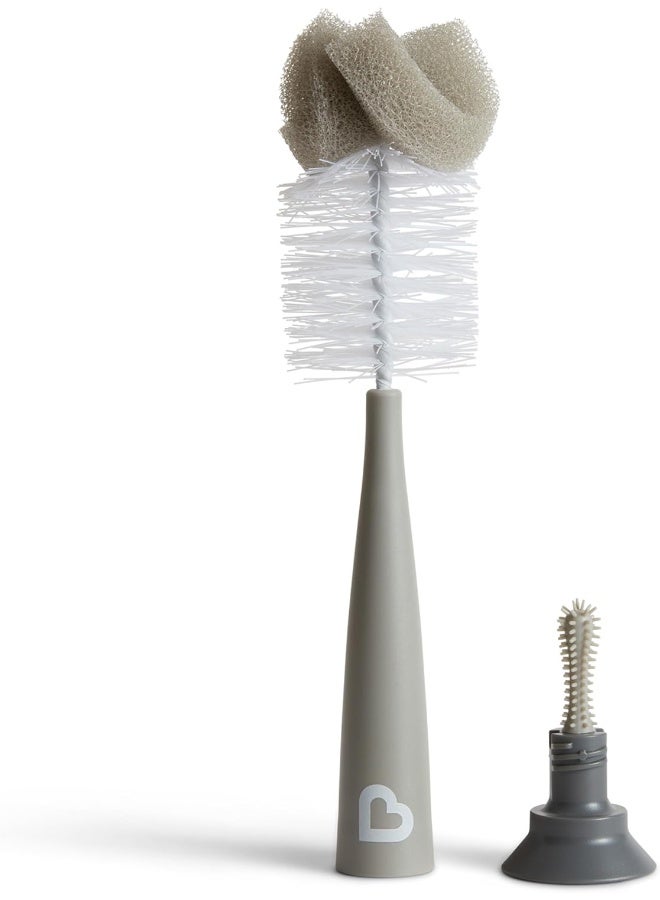 مونشكين Munchkin® Sponge™ Bottle Brush, Modern Design, 2 Pack, Grey - Image 2