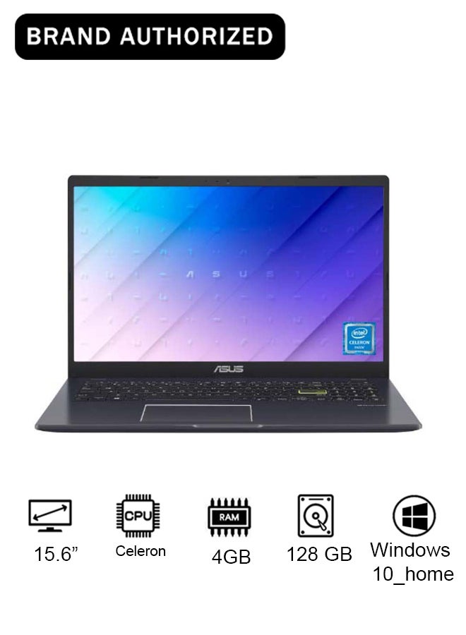 أسوس Vivobook Go 15 (E510KAB) Laptop With 15.6-Inch Display, Celeron N4500 Processor/4GB RAM/128GB eMMC/Integrated Graphics/Windows 10 Home English/Arabic Star Black - Image 1
