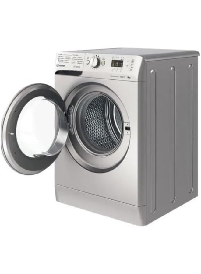 إندست غسالة ومجفف إنديسيت إينكس 9 كجم غسيل و6 كجم تجفيف، أوتوماتيكية بالكامل، تحميل أمامي، مجموعة غسالة ومجفف، 1400 دورة في الدقيقة، 16 برنامج، غسيل بالبخار، ضغط لمسة واحدة Push&Wash+Dry BDE-964SSV-GCC-فضي - Image 3