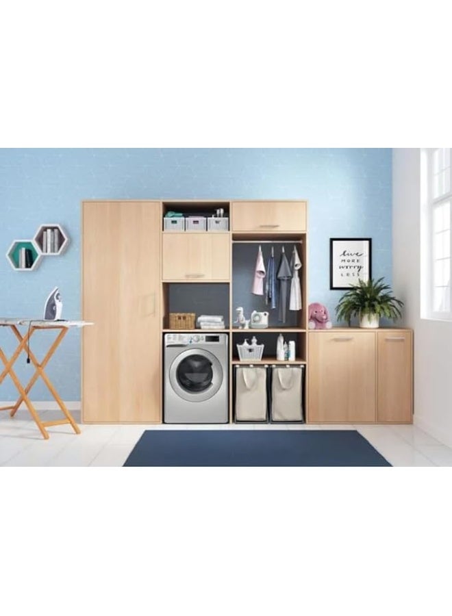 إندست غسالة ومجفف إنديسيت إينكس 9 كجم غسيل و6 كجم تجفيف، أوتوماتيكية بالكامل، تحميل أمامي، مجموعة غسالة ومجفف، 1400 دورة في الدقيقة، 16 برنامج، غسيل بالبخار، ضغط لمسة واحدة Push&Wash+Dry BDE-964SSV-GCC-فضي - Image 4