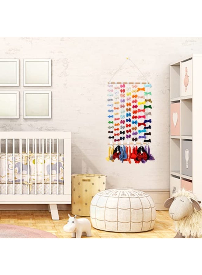 كانجرو kangaroo Headband Holder Hair Bows Organizer for Baby Girls Large Capacity Bow Holder Hair Accessories Wall Hanging Organizer for Toddler Baby Girl Nursery Room Decor (Colorful) - Image 2