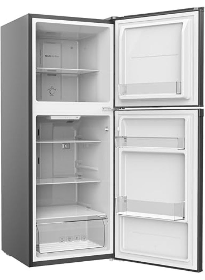 Akai 335 Liters Double Door Refrigerator with Inverter Compressor, No Frost Technology, Recessed Handle, Multi Air Flow Freezer, RFMA-S335WTI RFMA-S335WTI silver - Image 2