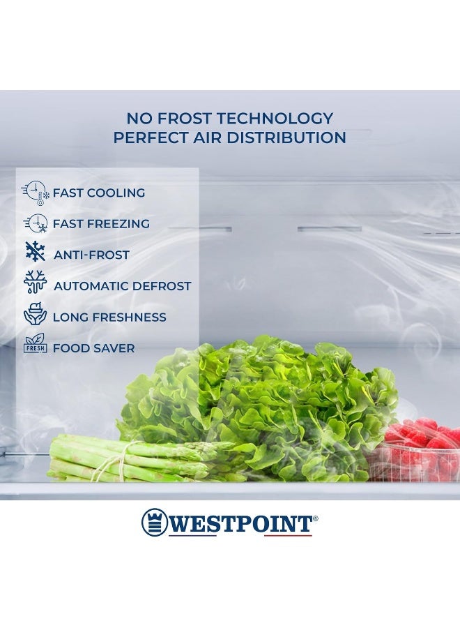 Westpoint 610 Liters Side by Side Refrigerator with INVERTER COMPRESSOR, No Frost Technology, Digital Controls with Temperature Display, Multi Air Flow - WSTW-5423EDI WSTW-5423EDI silver - Image 5