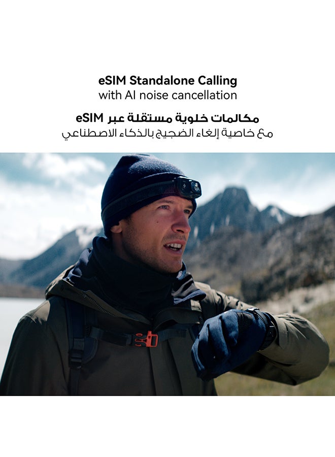 هواوي WATCH Ultimate 2 Smart Watch with Extra Titanium Strap, Zirconium-based Liquid Metal case, Accurate Health Monitor, eSIM cellular calling, Compatible with iOS and Android, 150-Meter Diving Watch blue - Image 4