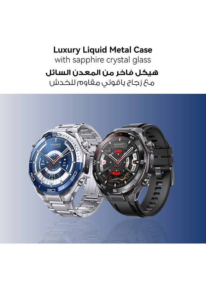 هواوي WATCH Ultimate 2 Smart Watch, Zirconium-based Liquid Metal case, Accurate Health Monitor, eSIM cellular calling, Compatible with iOS and Android, 150-Meter Diving Watch Black - Image 2