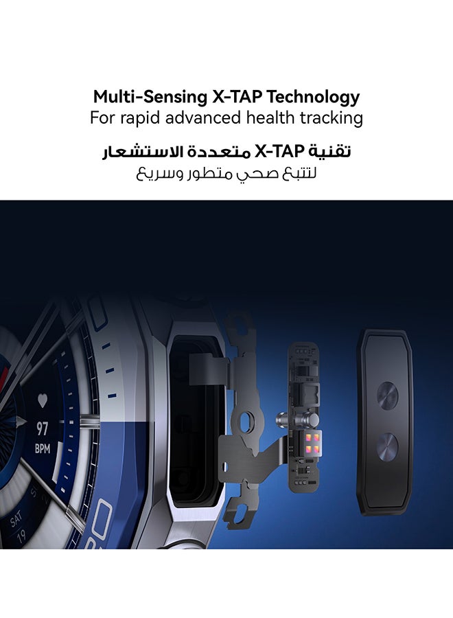 هواوي WATCH Ultimate 2 Smart Watch, Zirconium-based Liquid Metal case, Accurate Health Monitor, eSIM cellular calling, Compatible with iOS and Android, 150-Meter Diving Watch Black - Image 3