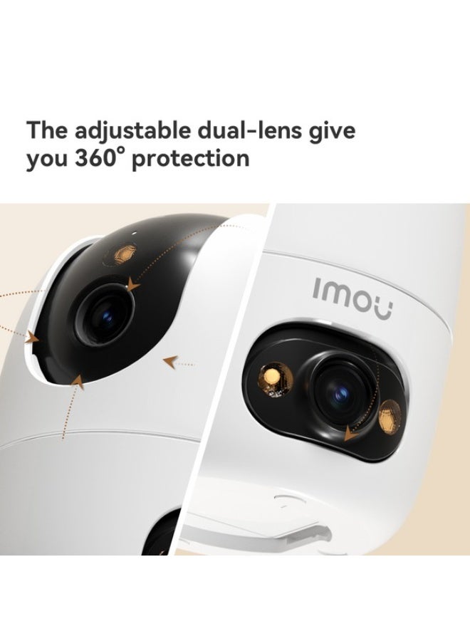 IMOU Ranger 2 Dual 6MP Indoor Security Camera, 3MP Fixed + 3MP Pan & Tilt Lens, Smart Tracking, Auto-Cruise, Two-Way Audio, Night Vision, SD Card Storage up to 512GB, Motion & Sound Alarm, WiFi Surveillance | IPC-S20EP-6M0S - Image 3