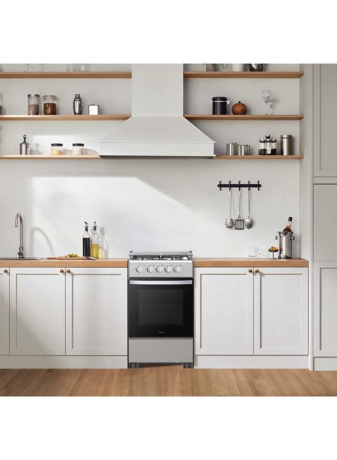 Midea 50x55cm Freestanding Cooker, Full Gas Cooking Range With 4 Burners, Manual Ignition And Full Safety MFO-MG20TE-OL Silver - Image 3