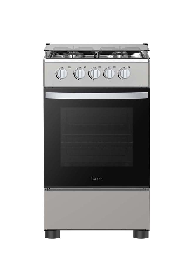 Midea 50x55cm Freestanding Cooker, Full Gas Cooking Range With 4 Burners, Manual Ignition And Full Safety MFO-MG20TE-OL Silver - Image 2