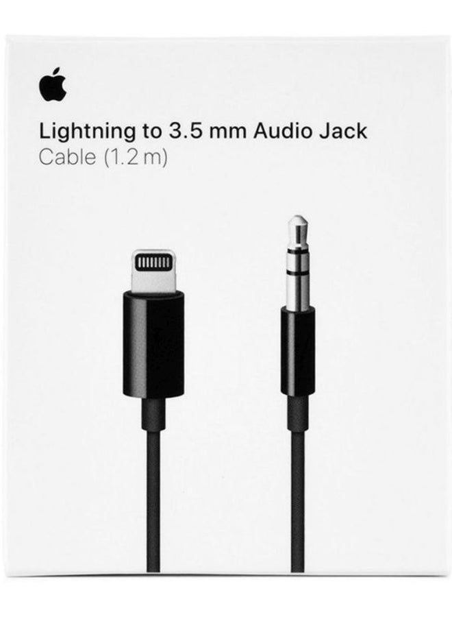 ابل  Renewed - Lightning To 3.5mm Audio Cable (1.2m) Black - Image 3